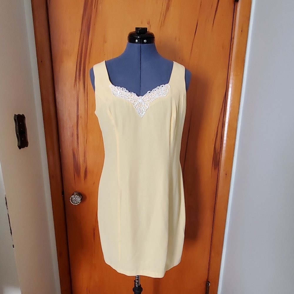 Vintage 1990s Yellow Dress